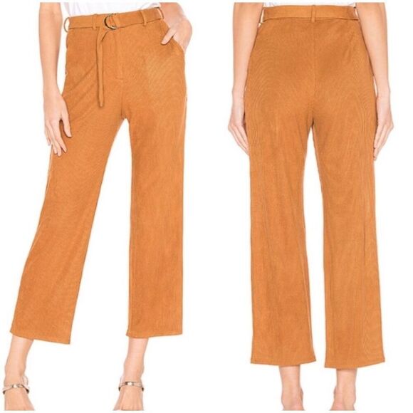 House of Harlow 1960 Ribbed Pants in Cognac - Picture 1 of 11